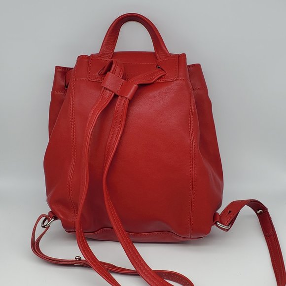 Longchamp Le Pliage Cuir XS Backpack Cherry Red main image 6